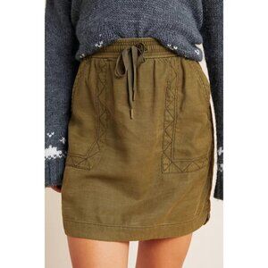 Anthropologie Pilcro Lea Utility Mini Skirt Olive M